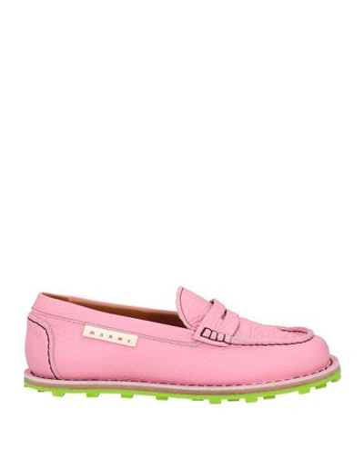 Marni Woman Loafers Pink Size 8 Soft Leather