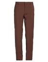 Valentino Side-stripe Straight Leg Trousers In Brown