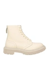 ADIEU ADIEU WOMAN ANKLE BOOTS IVORY SIZE 8 LEATHER