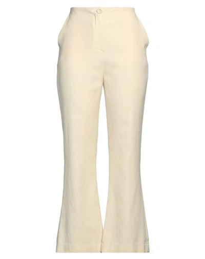Nanushka Woman Pants Cream Size M Viscose, Polyester, Cotton In White