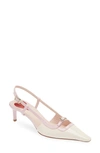 Roger Vivier Flats In Ivory/ Pink