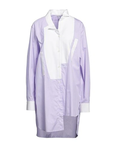 Loewe Woman Shirt Lilac Size 6 Cotton In Purple
