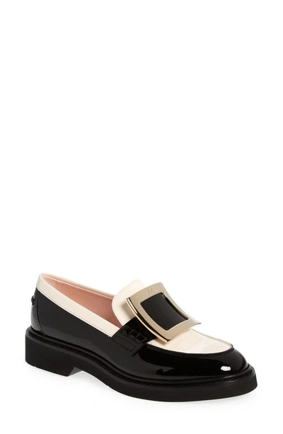 Roger Vivier Viv Rangers Met Buc Loafer 25 In Black/white