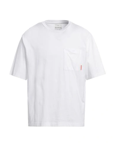 Acne Studios Man T-shirt White Size L Cotton