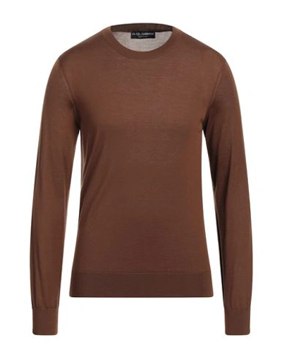Dolce & Gabbana Man Sweater Brown Size 38 Cashmere