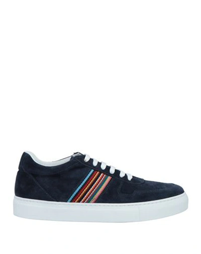 Paul Smith Man Sneakers Midnight Blue Size 12 Leather