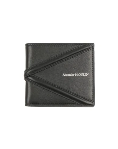 Alexander Mcqueen Man Wallet Black Size - Soft Leather