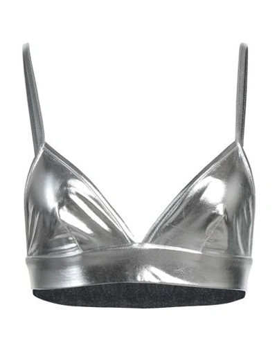 Dolce & Gabbana Woman Top Silver Size 0 Polyester, Elastane