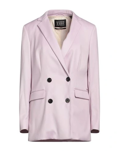 Maison Scotch Woman Blazer Light Pink Size L Recycled Polyester, Viscose, Elastane