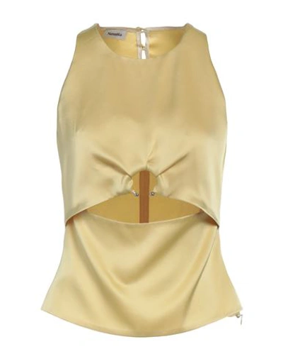 Nanushka Woman Top Yellow Size S Triacetate, Polyester
