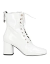 Love Moschino Woman Ankle Boots White Size 11 Calfskin