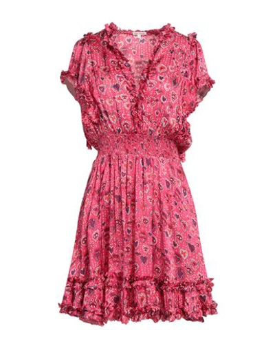 Poupette St Barth Woman Mini Dress Fuchsia Size L Viscose In Pink