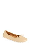 Tod's 10mm Ballerina Des Gommini Leather Flats In Neutrals