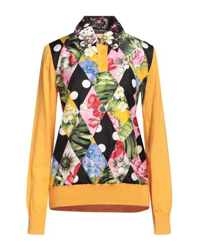 Dolce & Gabbana Woman Sweater Mandarin Size 14 Cashmere, Silk, Polyamide