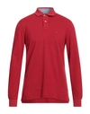 Tommy Hilfiger Man Polo Shirt Red Size Xxl Cotton