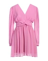 MARKUP MARKUP WOMAN MINI DRESS PINK SIZE XL POLYESTER