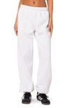 Edikted Clark Oversize Cotton Blend Sweatpants In White