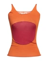 MARNI MARNI WOMAN TOP RUST SIZE 6 POLYAMIDE