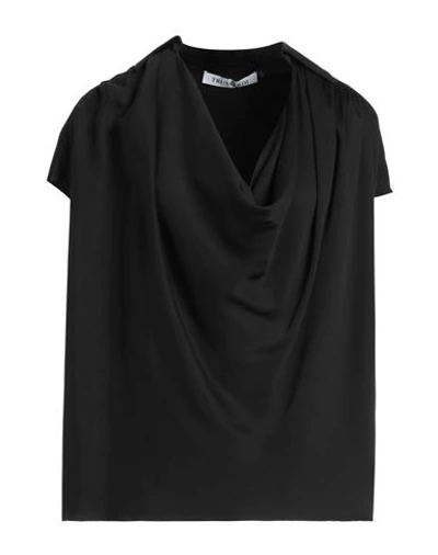 Trussardi Woman Top Black Size 12 Viscose