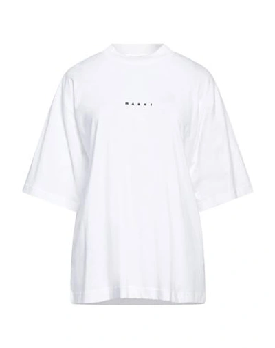 Marni Woman T-shirt White Size 2 Cotton