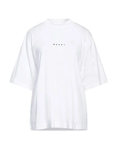 Marni White Cotton Knit T-shirts And Polos