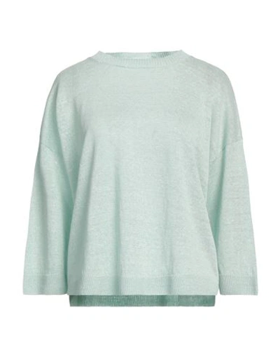 Peserico Easy Woman Sweater Light Green Size 6 Linen, Polyester
