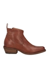 FIORENTINI + BAKER FIORENTINI+BAKER WOMAN ANKLE BOOTS TAN SIZE 6 LEATHER