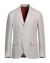 Brunello Cucinelli Man Blazer Dove Grey Size 44 Linen, Wool, Silk