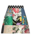 DOLCE & GABBANA DOLCE & GABBANA WOMAN MINI SKIRT GREEN SIZE 6 COTTON, POLYESTER, SYNTHETIC FIBERS, METALLIC POLYESTE