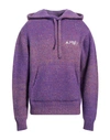 Amiri Man Sweater Purple Size Xl Cotton, Polyamide, Alpaca Wool, Polyester