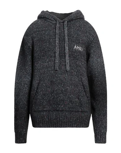 Amiri Man Sweater Charcoal Size L Cotton, Polyamide, Alpaca Wool, Polyester In Grey