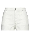 Etro Woman Denim Shorts Ivory Size 28 Cotton, Elastane In White