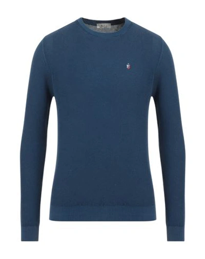 Avignon Man Sweater Blue Size S Cotton