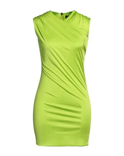 VERSACE VERSACE WOMAN MINI DRESS ACID GREEN SIZE 6 VISCOSE