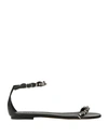 ISABEL MARANT ISABEL MARANT WOMAN SANDALS BLACK SIZE 8 BOVINE LEATHER