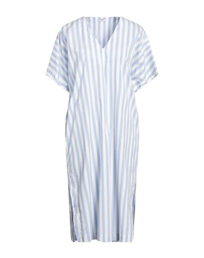 Peserico Woman Midi Dress Light Blue Size 6 Cotton, Polyamide, Elastane