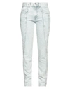 Isabel Marant Woman Denim Cropped Blue Size 8 Cotton In Blue