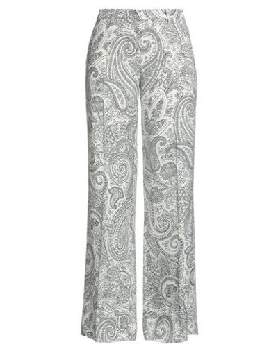 Etro Woman Pants White Size 4 Viscose, Wool
