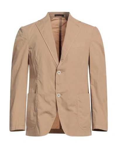 The Gigi Man Blazer Sand Size 42 Cotton, Elastane In Beige