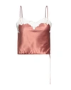 Saint Laurent Dark Pink Satin Lingerie Top In Pink