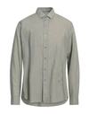 Salvatore Piccolo Man Shirt Grey Size 17 Cotton