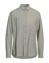 SALVATORE PICCOLO SALVATORE PICCOLO MAN SHIRT GREY SIZE 17 COTTON