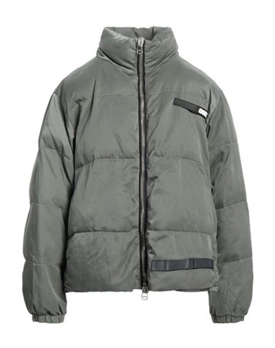 Oamc Man Down Jacket Sage Green Size L Polyamide In Sage Green