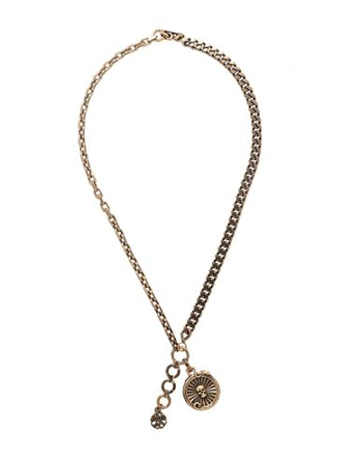 Alexander Mcqueen Woman Necklace Gold Size - Brass