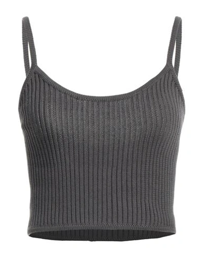 Peserico Woman Top Steel Grey Size 6 Cotton