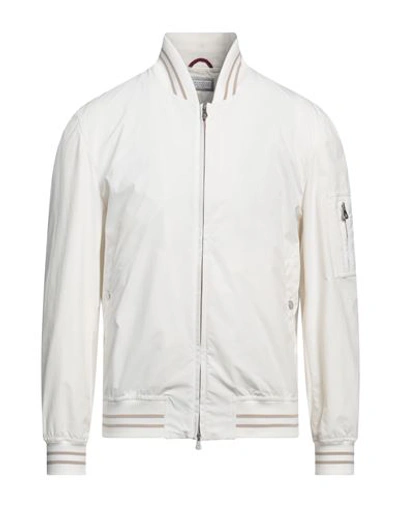 Brunello Cucinelli Man Jacket White Size 40 Polyester, Polyamide, Cotton