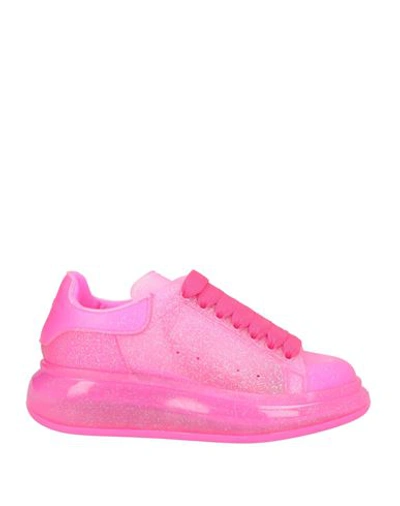 Alexander Mcqueen Woman Sneakers Fuchsia Size 7.5 Thermoplastic Polyurethane In Pink