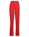 Ferragamo Straight With Pleat Pants In Red