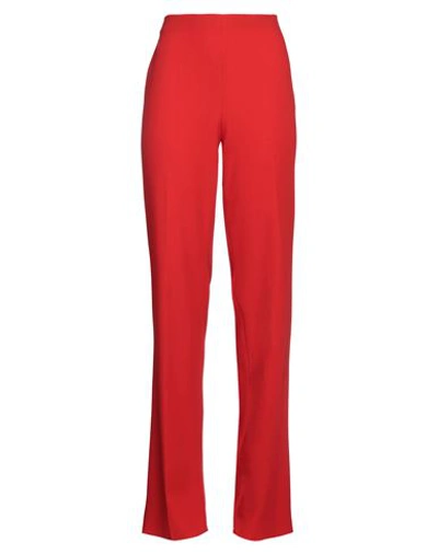FERRAGAMO FERRAGAMO WOMAN PANTS RED SIZE 10 VIRGIN WOOL