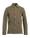 Ps By Paul Smith Ps Paul Smith Man Shirt Military Green Size S Organic Cotton, Elastane